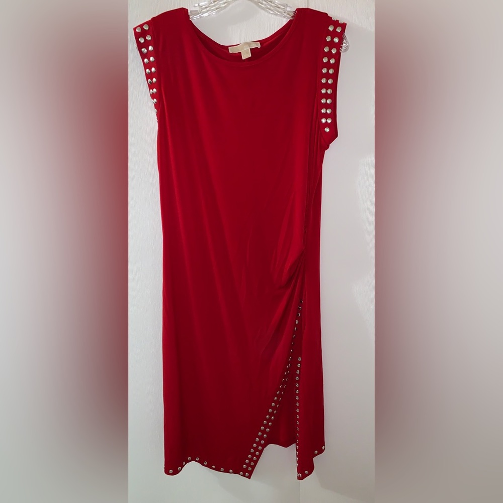 027 Micheal Kors red dress